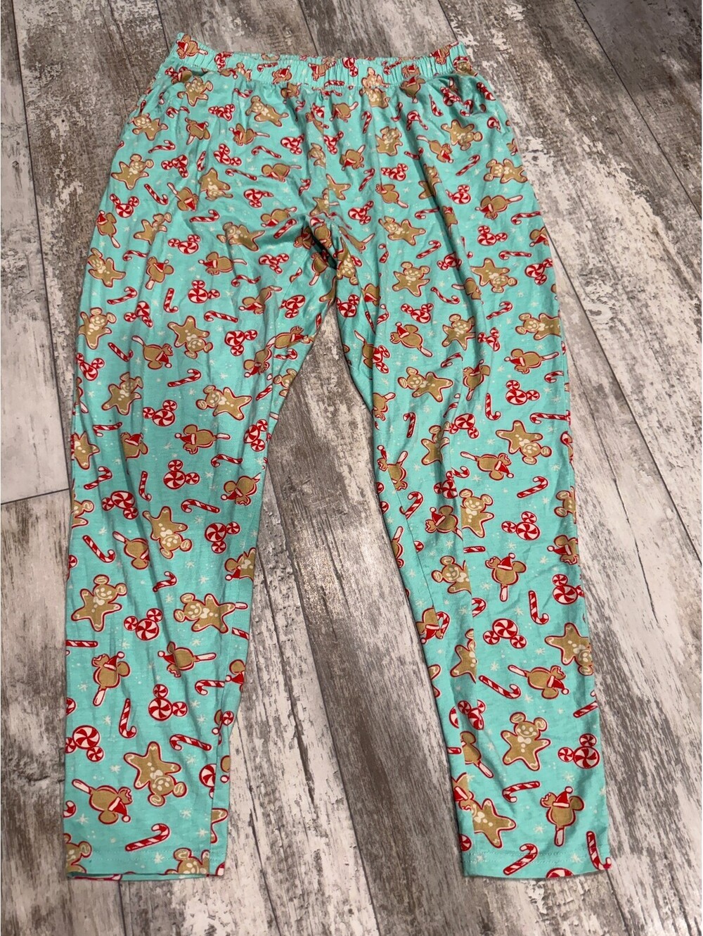 Disney Parks Womens XL Gingerbread Christmas Pajama Pants Holiday